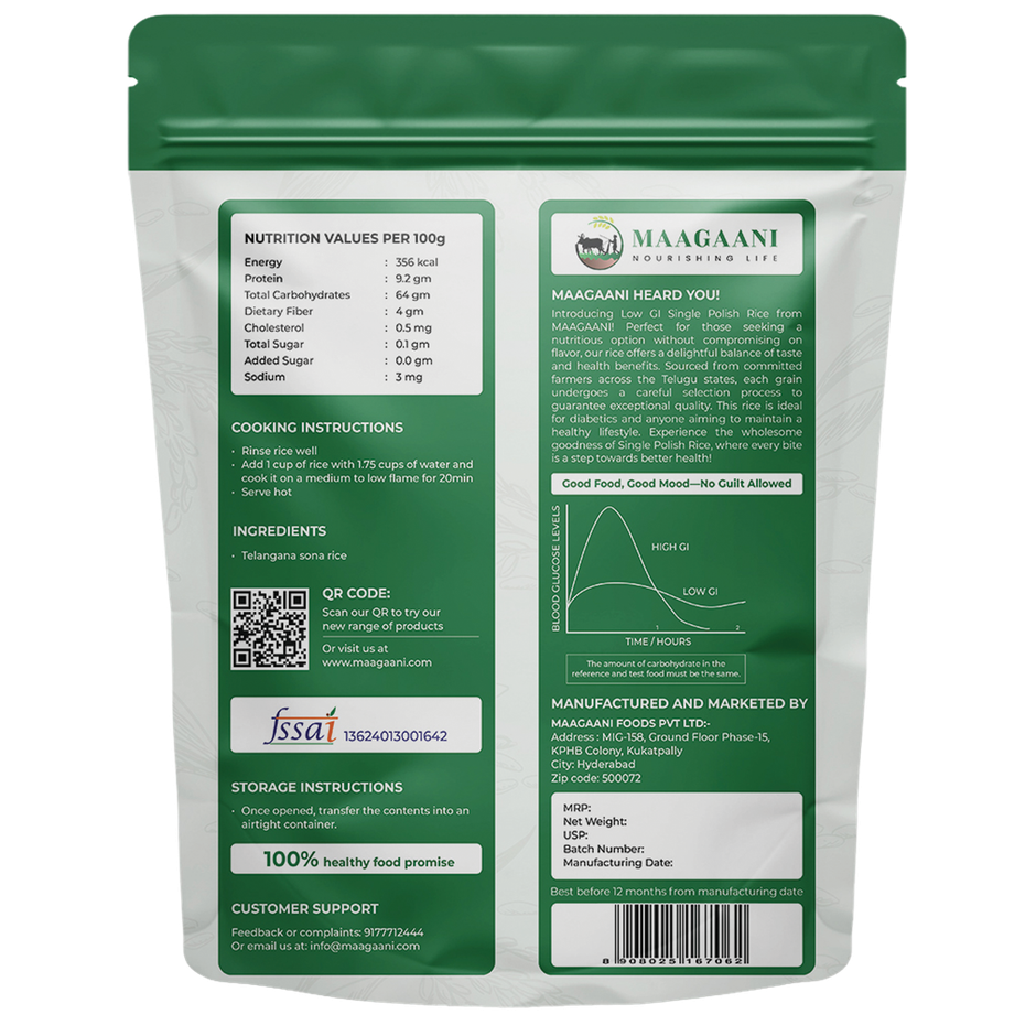 MAAGAANI Single Polish Low GI Rice