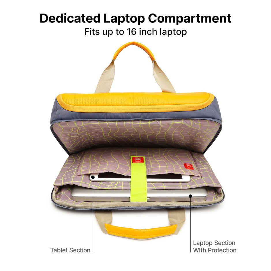 Uppercase Unisex Solid Polyester 15 L Top Handle Messenger Bag | Blue - Free Size