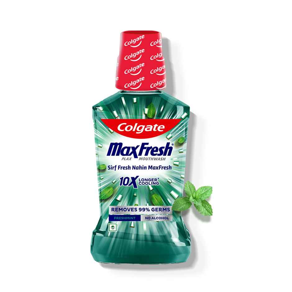 Colgate Sensitive Soft Bristles Toothbrush (1pc) & Colgate Max Fresh Plax Mouthwash - Fresh Mint (250ml) & Colgate Maxfresh Toothpaste, Blue Gel Paste With Menthol For Super Fresh Breath (Peppermint Ice) (150g) Combo