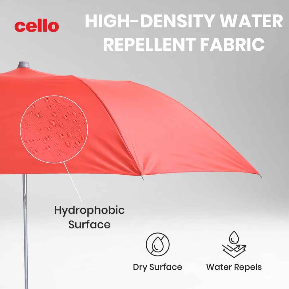Cello Varsha 21 Inch 2 Fold Mix Mono Silver Umbrella | Orange
