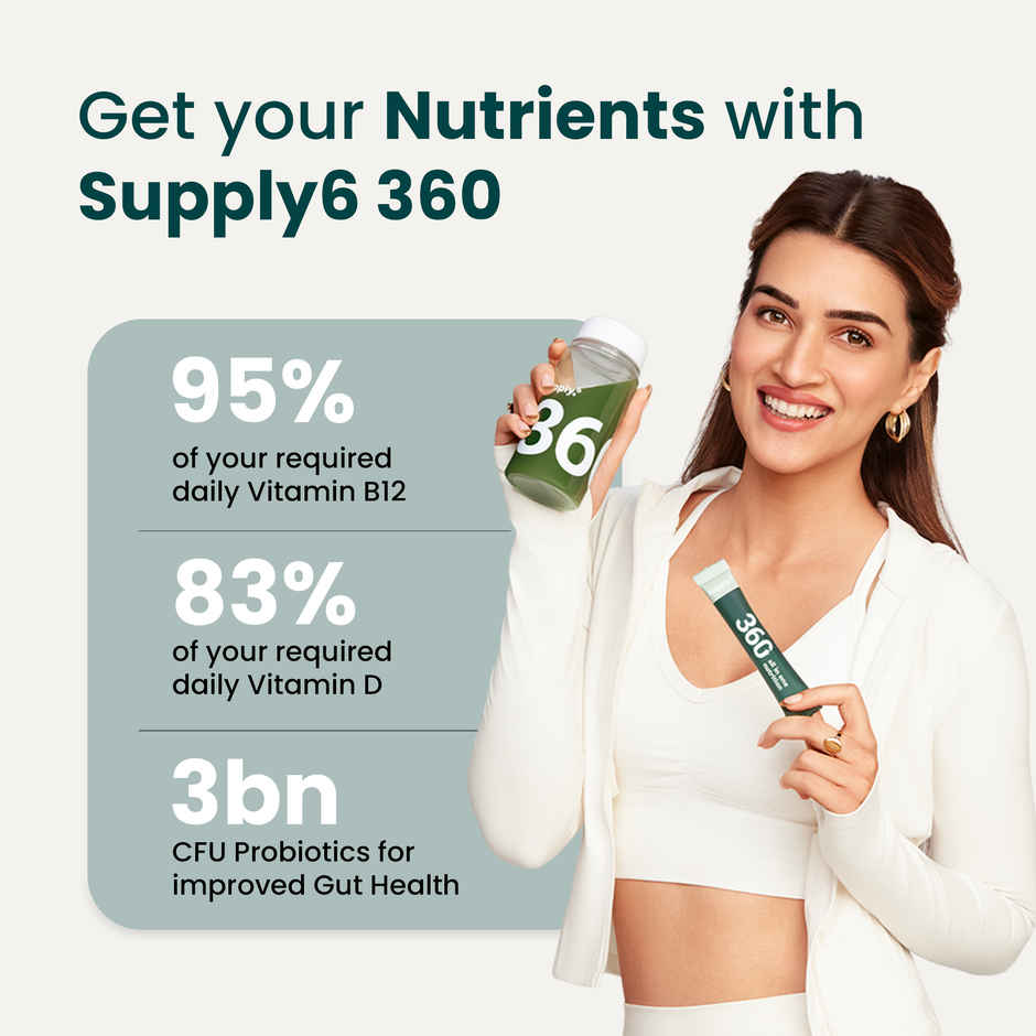Supply6 360 Ultimate Health Powder Probiotics & SuperFOODs For Gut Health & Immunity