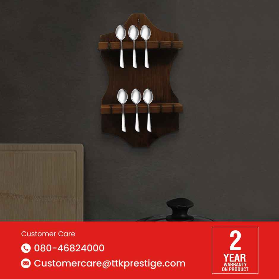 Judge By Prestige Sparkle Stainless Steel Tea Spoon 6pcs Set,Dishwasher Safe,Silver