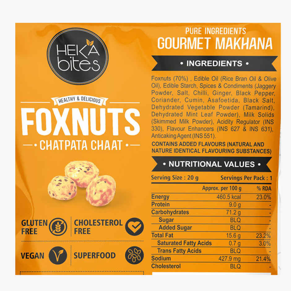 Heka Bites Roasted Makhana Chatpata Chaat