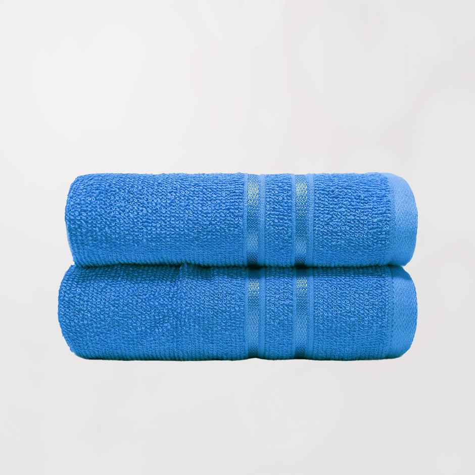 Home Elegance by myTrident Comfort Living Cotton Hand Towel Set | 40cm x 60cm | 400 GSM | Ocean Blue