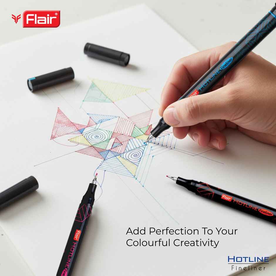 Pierre Cardin Flair Hotline Fineliner Pack Of 10 Assorted