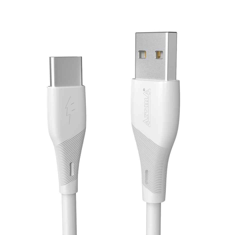 Aroma UC41 - 30W, 3.0 Amp USB to Type-C, 1 Meter Fast Charging Sync and Charge Data Cable | White