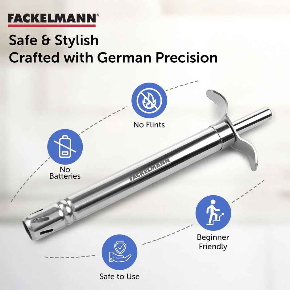 Fackelmann Stainless Steel Gas Stove Lighter | Ergonomic Design