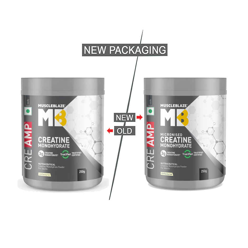 Muscleblaze Creatine Monohydrate Creamp With Creabsorb (Unflavoured, 80 Servings) Combo