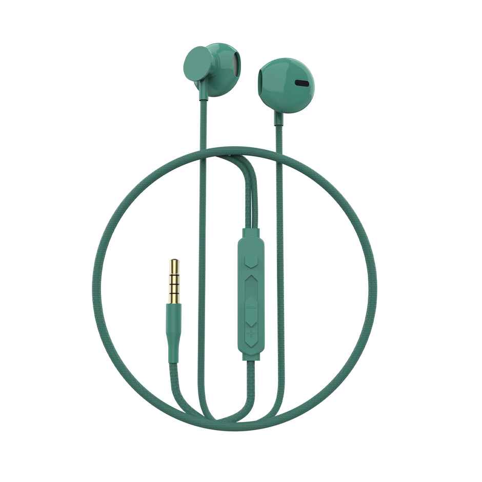 Aroma HF507 - 3.5mm Jack Clear Hi-Fi Sound With Volume Control Wired Earphone | Green