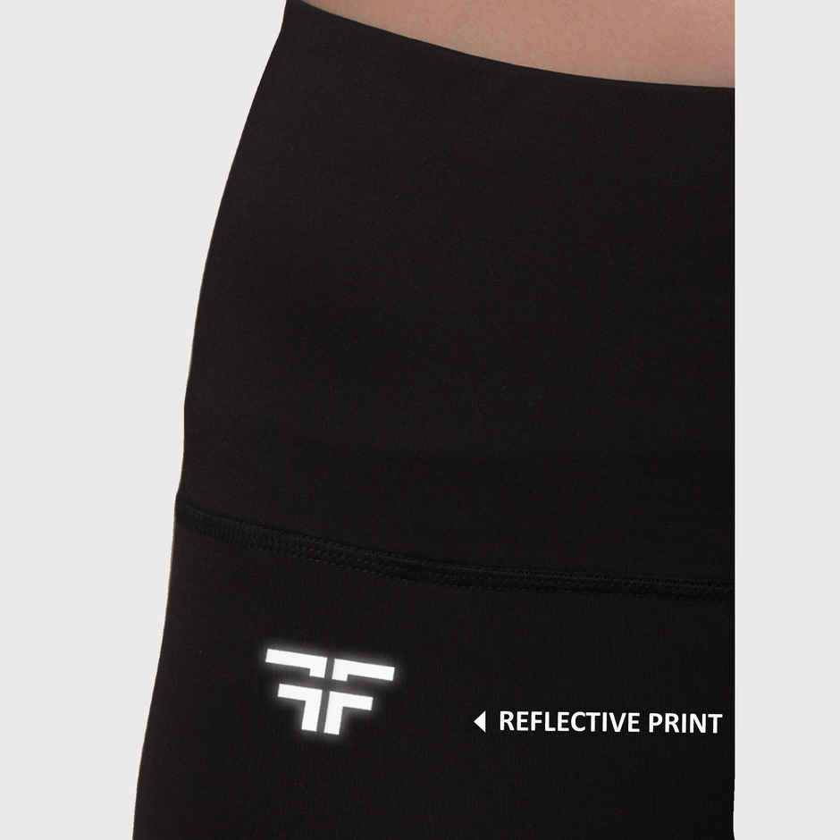 Fflirtygo Women's Capri 4 Way Stretch Slim Fit Leggings Fsc Black | M