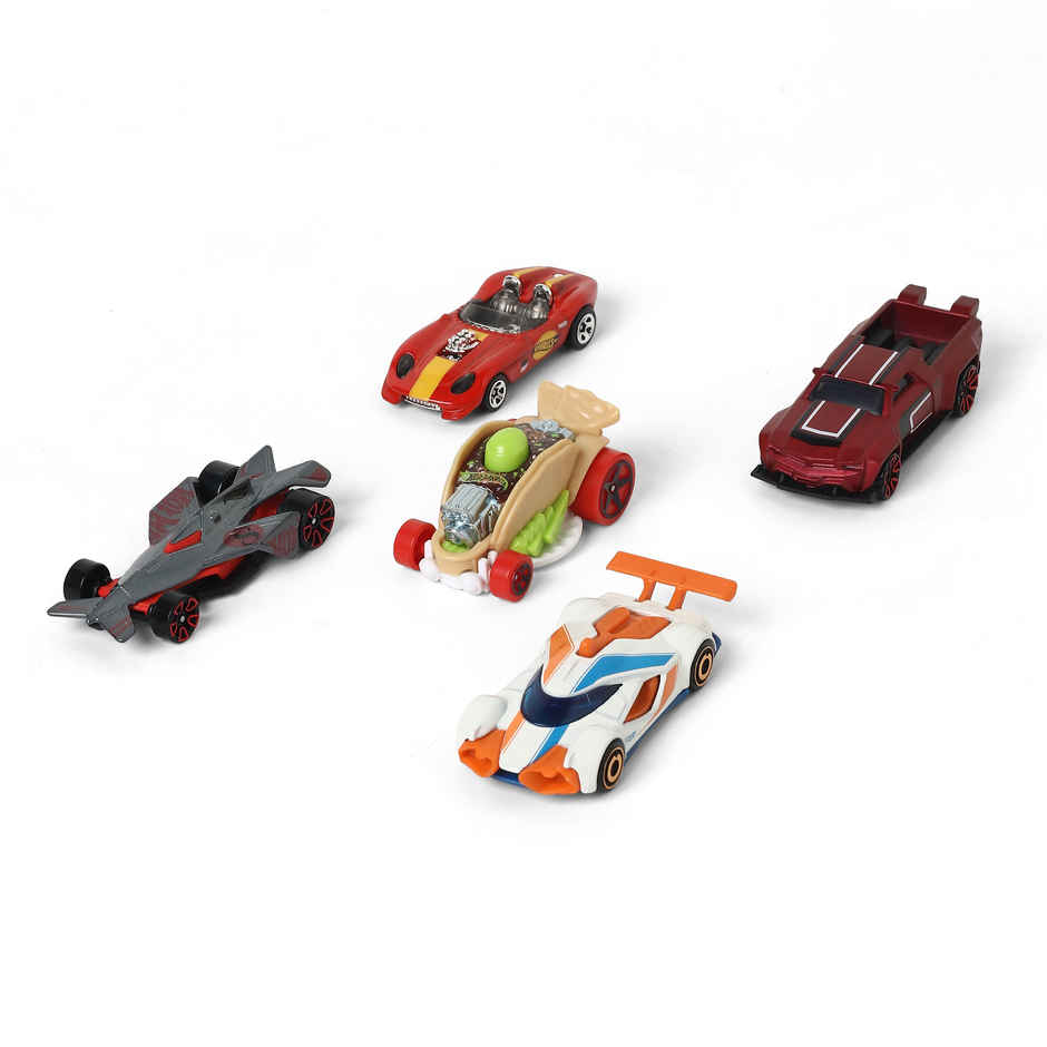 Hot Wheels 5-Car Pack of 1:64 Scale Vehicles LETS-RACE
