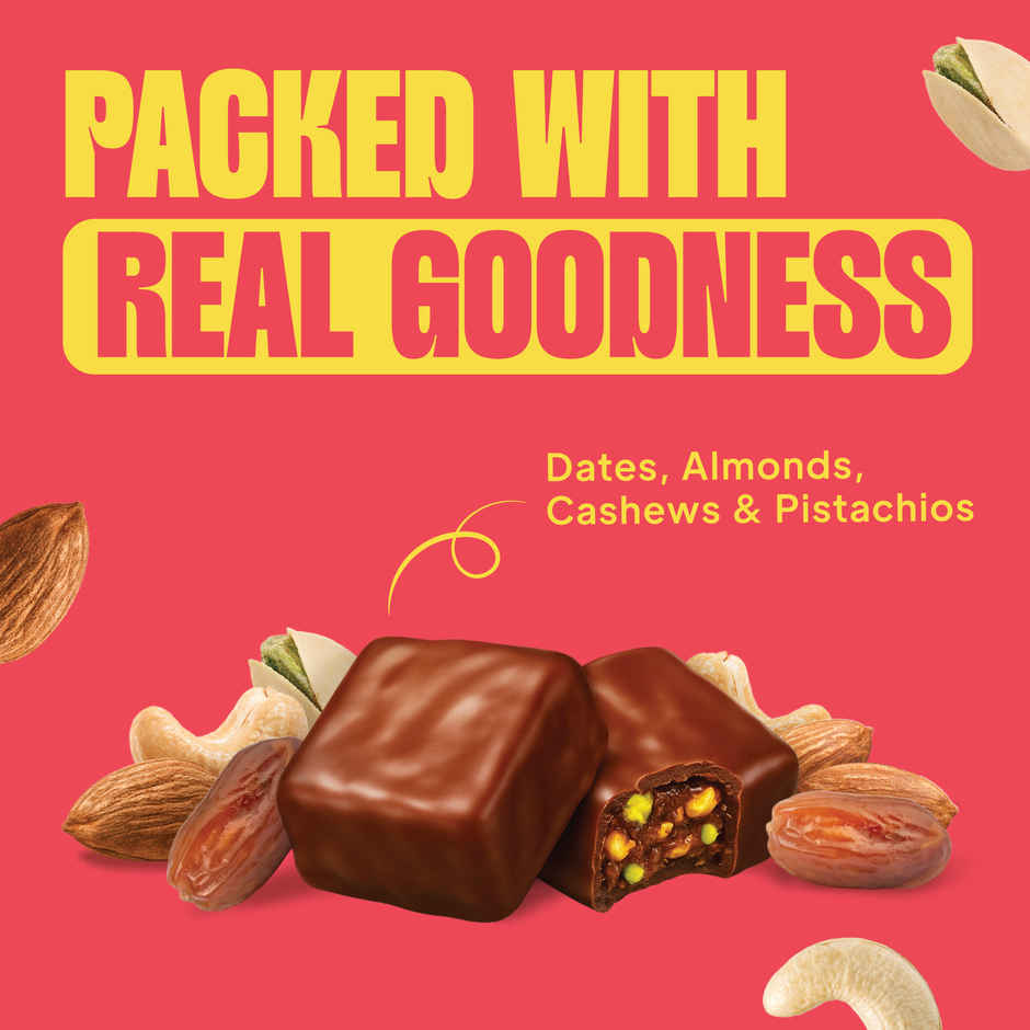 Yoga Bar Protein Date Minis Choco Dip | High Fibre | No Added Preservatives | Dates and Nuts