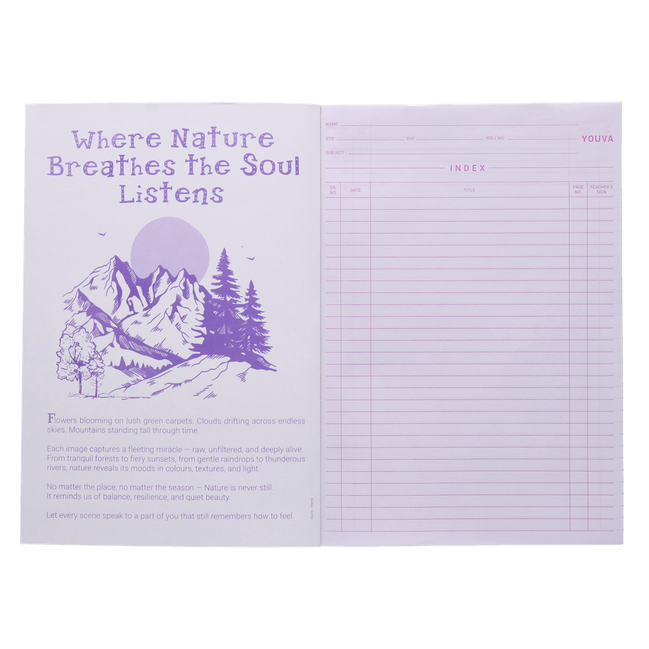 Navneet Youva Soft Bound Single Line Long Notebook (276 Pages, A4 size 21 cm x 29.7 cm)
