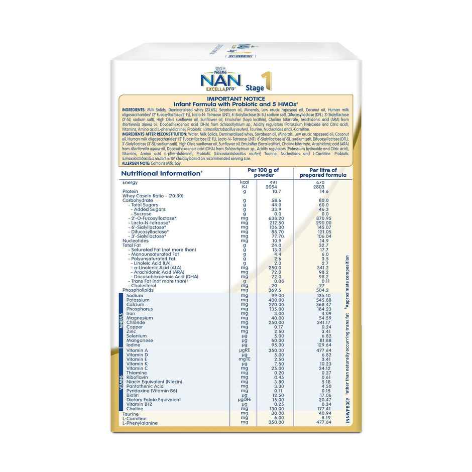 Nestle NAN EXCELLAPRO Stage 1, Follow-up Formula Milk Powder