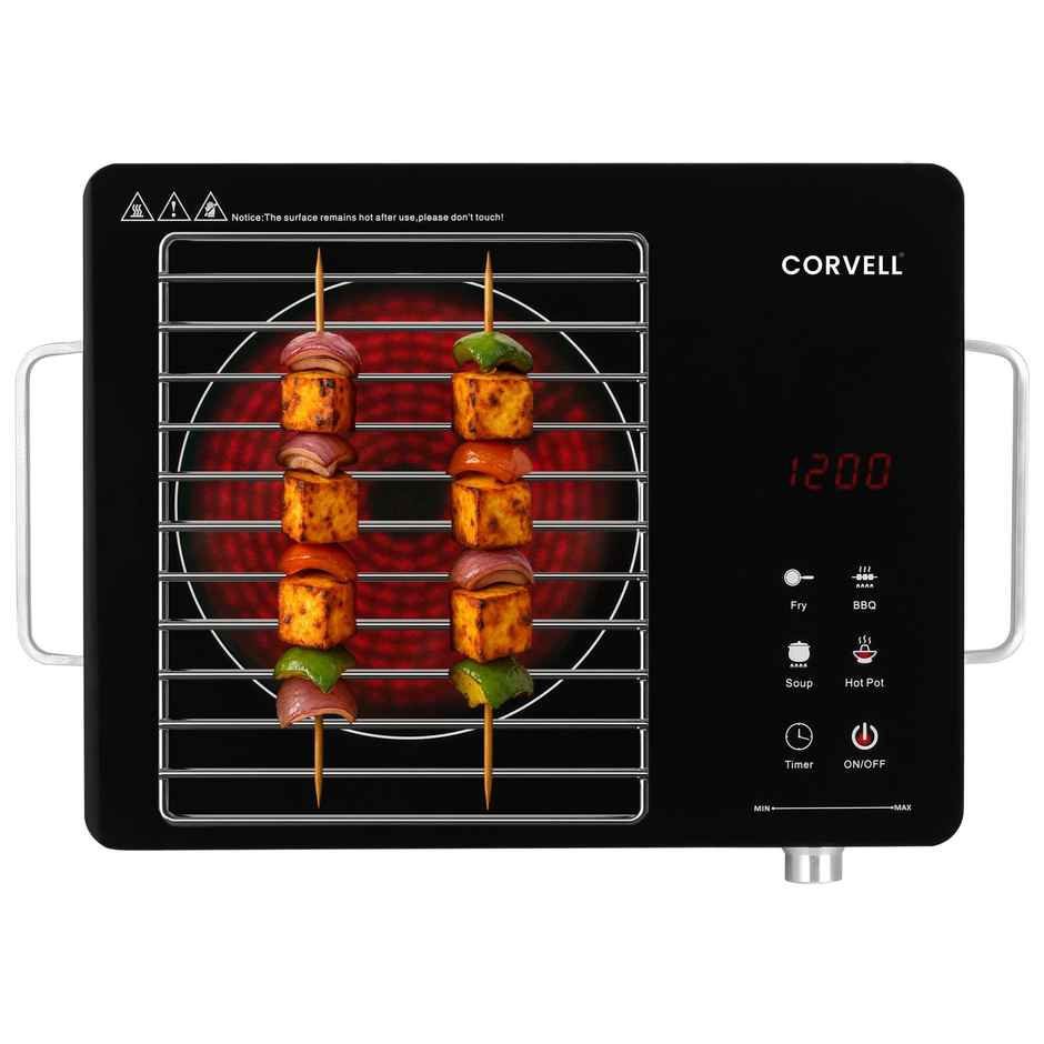 CORVELL Cook-Top Infrared Cooktop 2200W | Glass Top Electric Stove for Kitchen