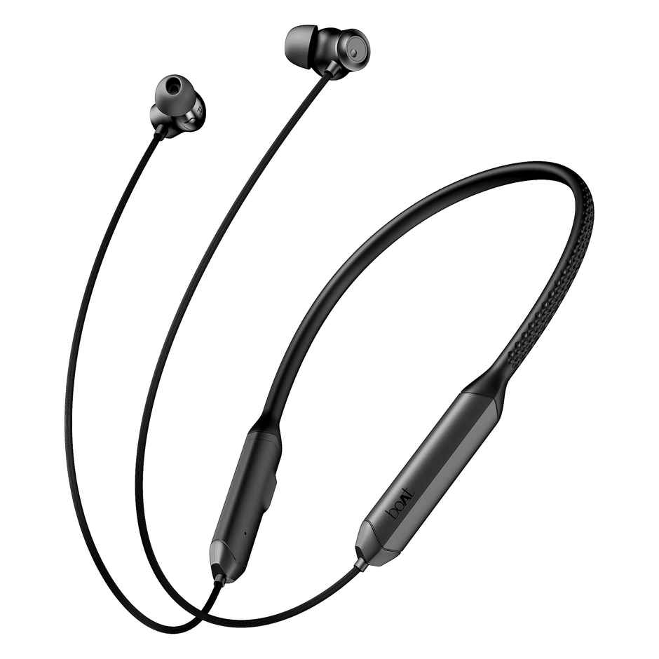 boAT Rockerz Prime 255Z,Spatial Audio ENx Tech,Dual Pair,50H Battery,Bluetooth Neckband | Onyx Black