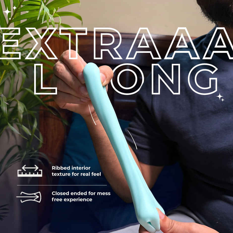 Boldedge Rattle Sleeve Stroker Massager - Blue