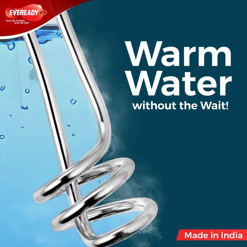 Eveready Epoxy Immersion Heater Rod | 1500W | Rust-Resistant & Long Life | 2 Years Warranty | 16 A Plug