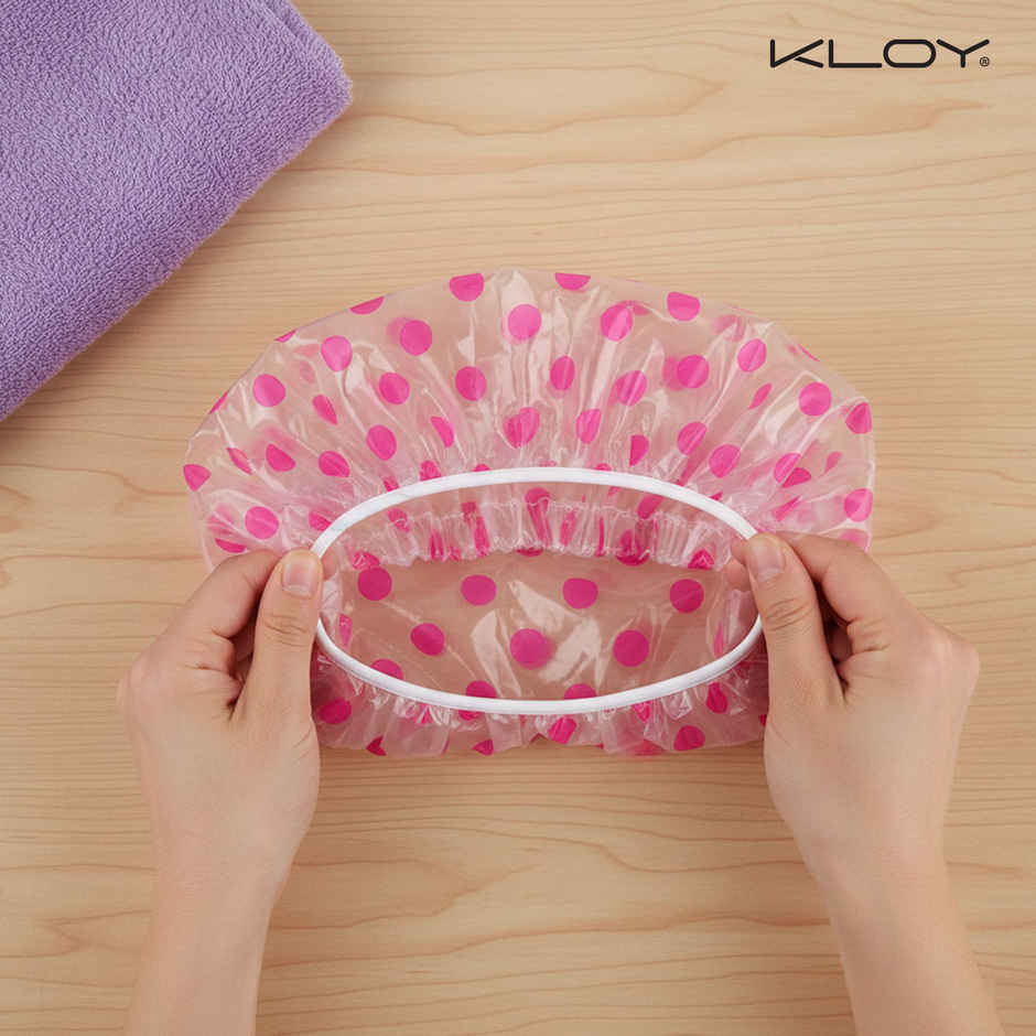 Kloy Waterproof Shower Cap | Reusable Hair Protection Cap | Multicolour