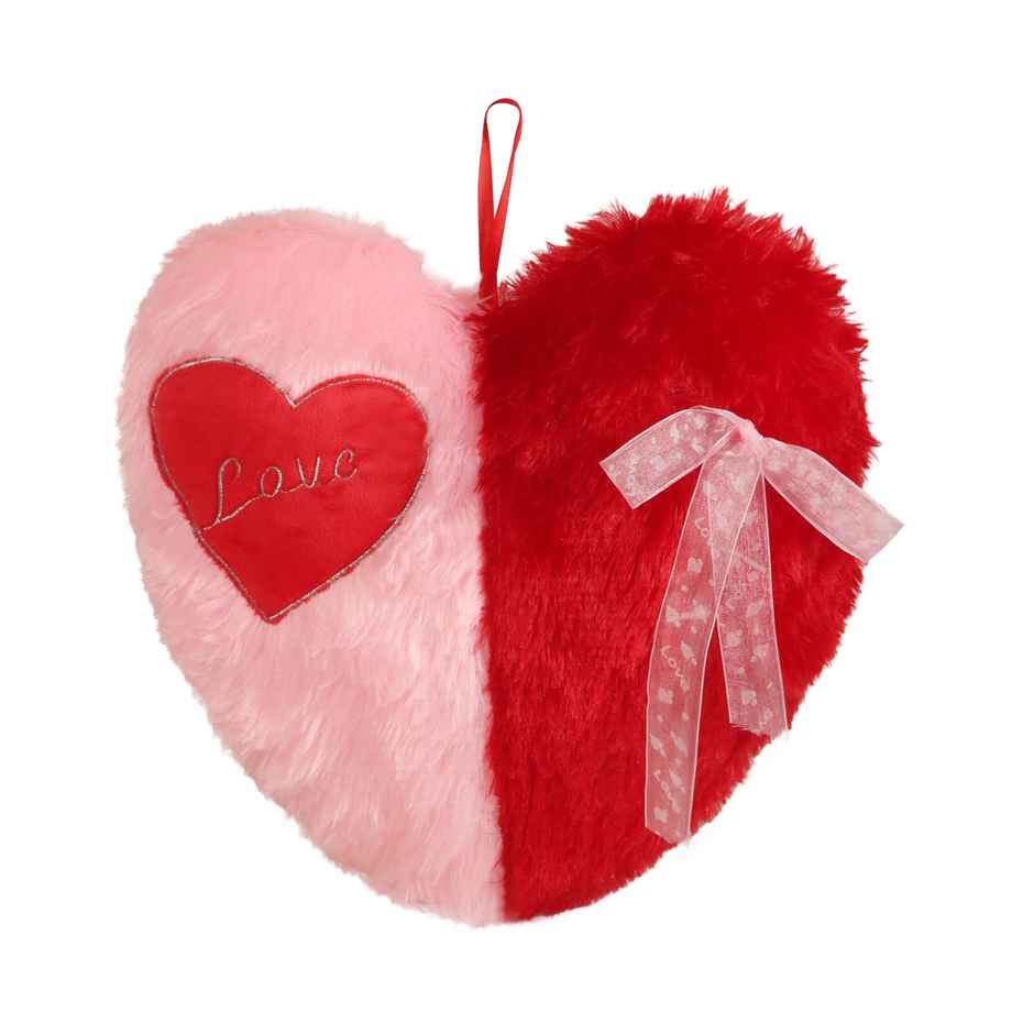 Dearjoy Pink and Red Heart Pillow 35 cm