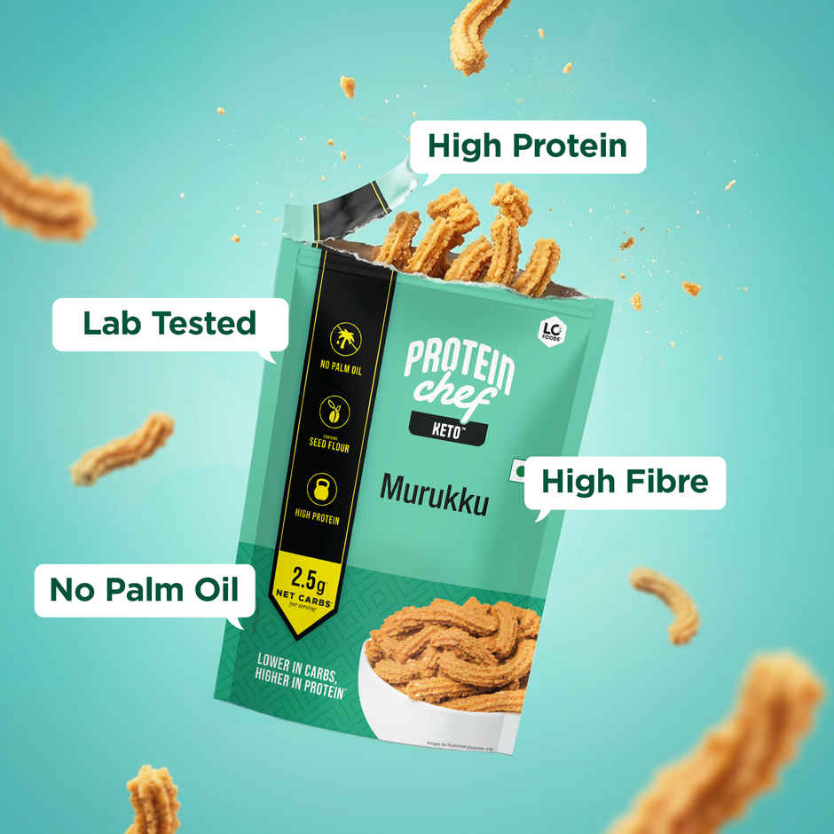 Lo Foods Keto Murukku |No Palm Oil Chakli, Low Carb Diet Healthy Snacks