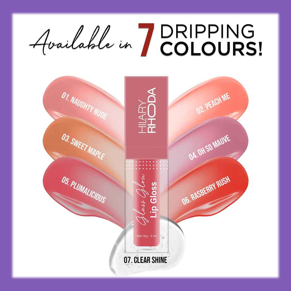 Hilary Rhoda Glass Glow Lip Gloss | Nourishing & Hydrating Lip Gloss | Plumalicious | Shade 05