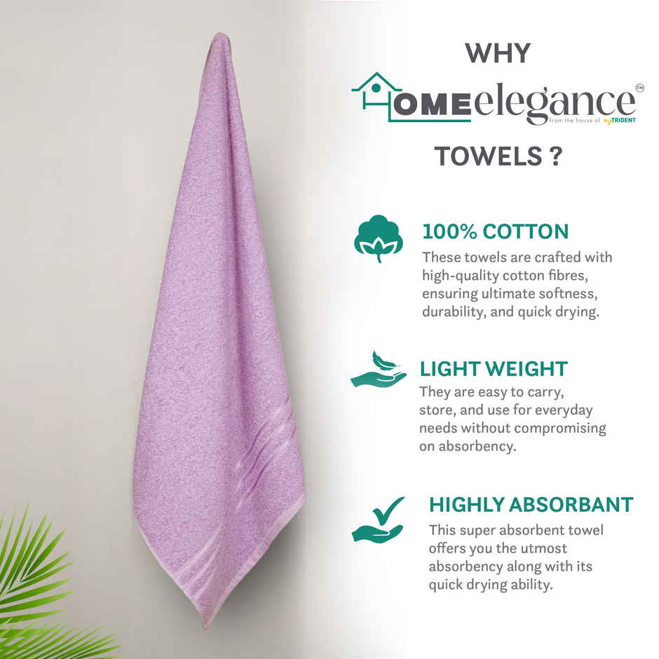 Home Elegance by myTrident Comfort Living Cotton Bath Towel | 70cm x 140cm | 400 GSM | Violet Sky