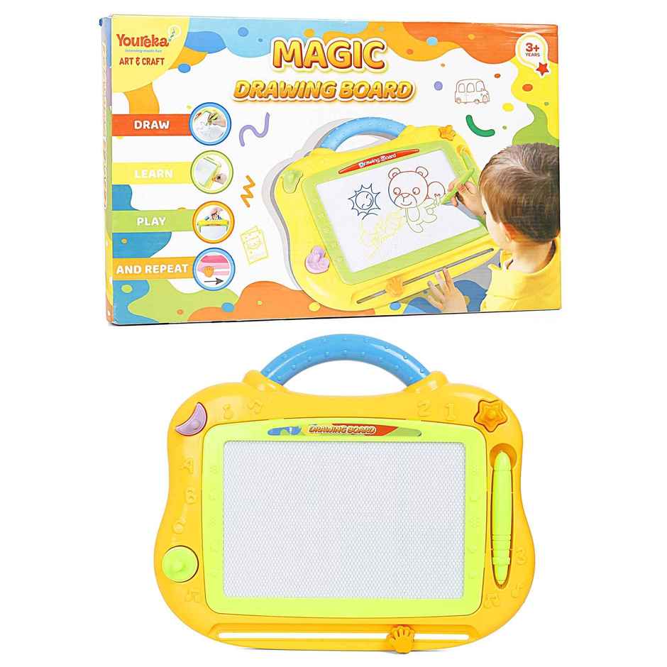 Youreka Magic Slate For Kids Magnetic Writing Board For Kids Stamp For Kids | 3 Years - Assorted