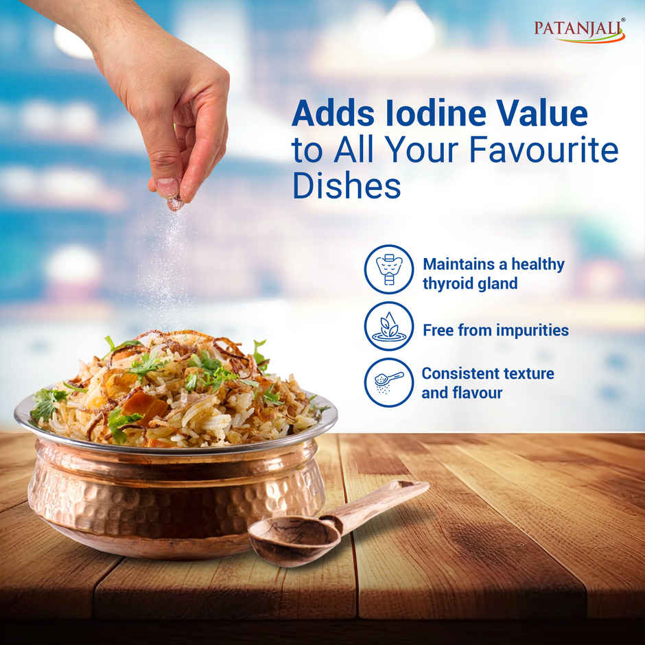 Patanjali Iodized Namak Salt for Everyday Use