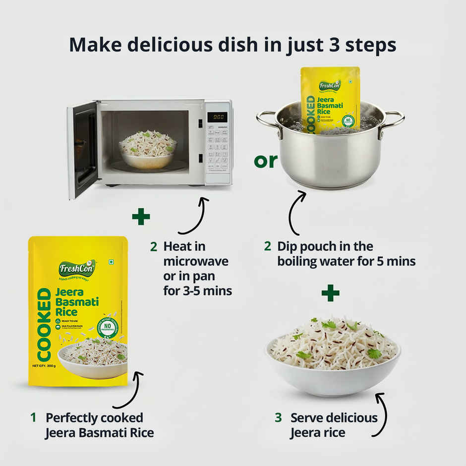 Freshcon Cooked Basmati Jeera Rice Combo