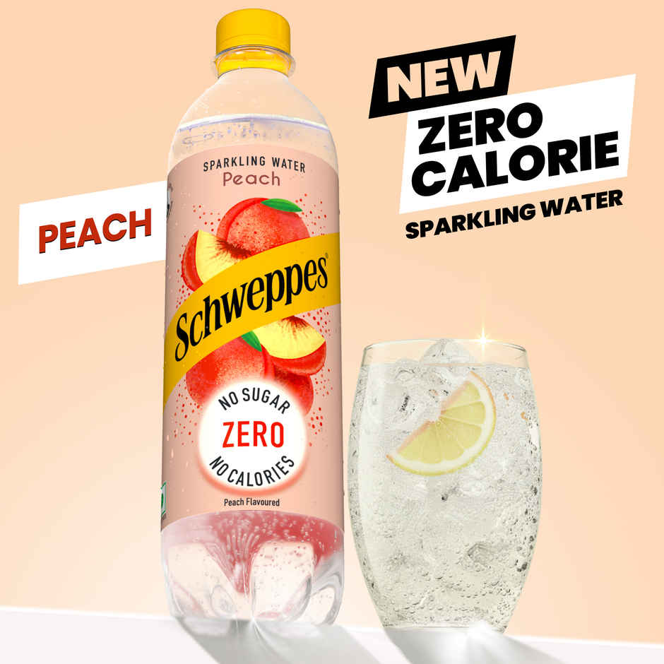 Schweppes Zero Calories Flavoured Sparkling Water Peach