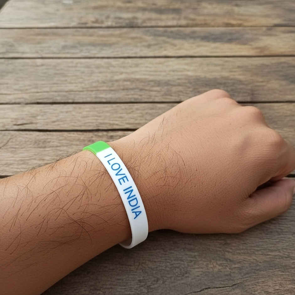 I Love India Tricolor Wrist Bands for Republic Day | Pack of 5 | Special You