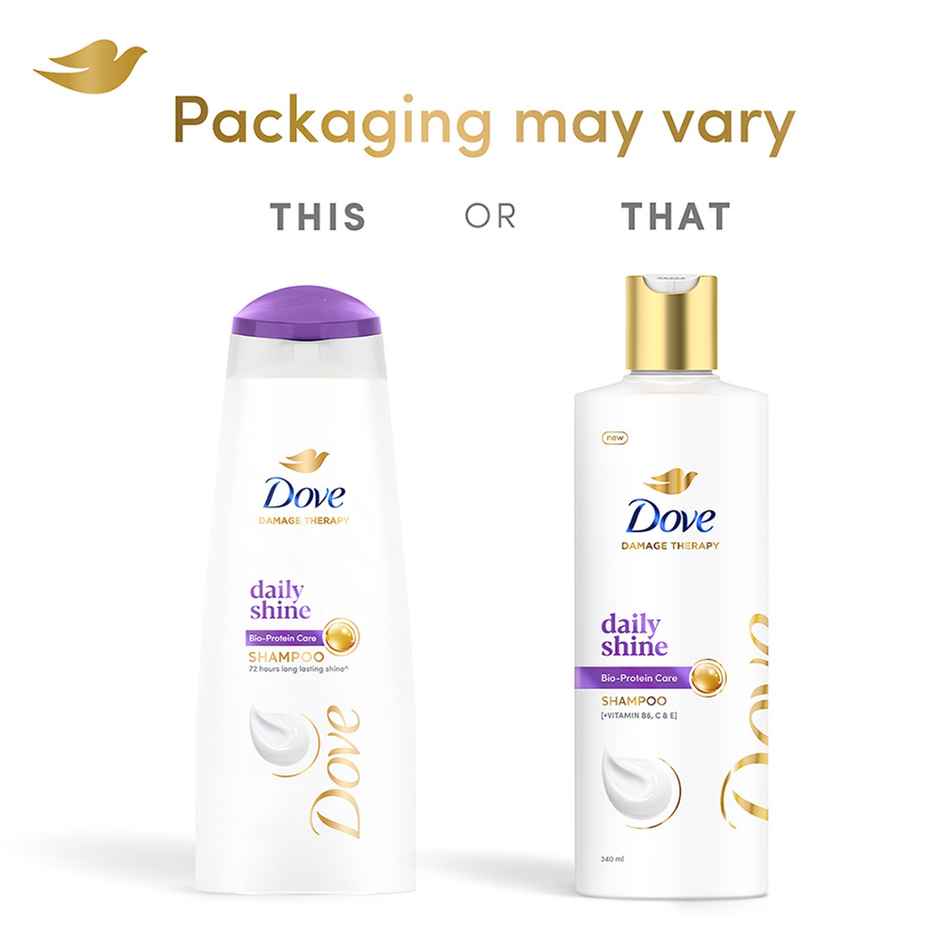 Dove Daily Shine Shampoo (340ml) & Conditioner (175ml) Combo