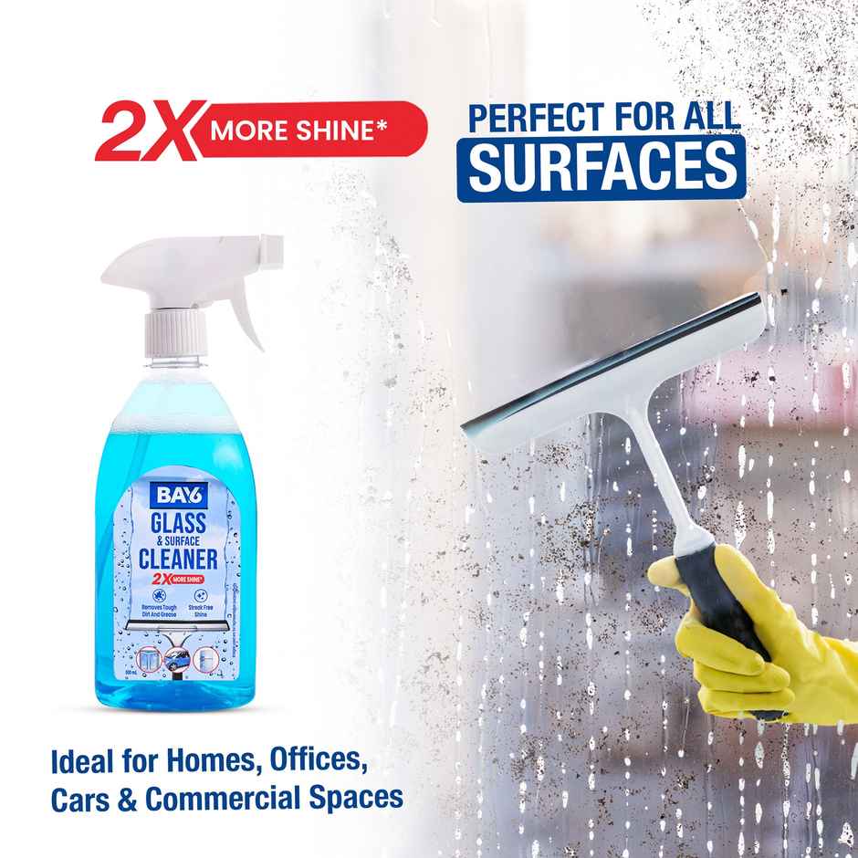BAY6 Glass and Surface Cleaner 2X Shine Tough Dirt & Grease Removal