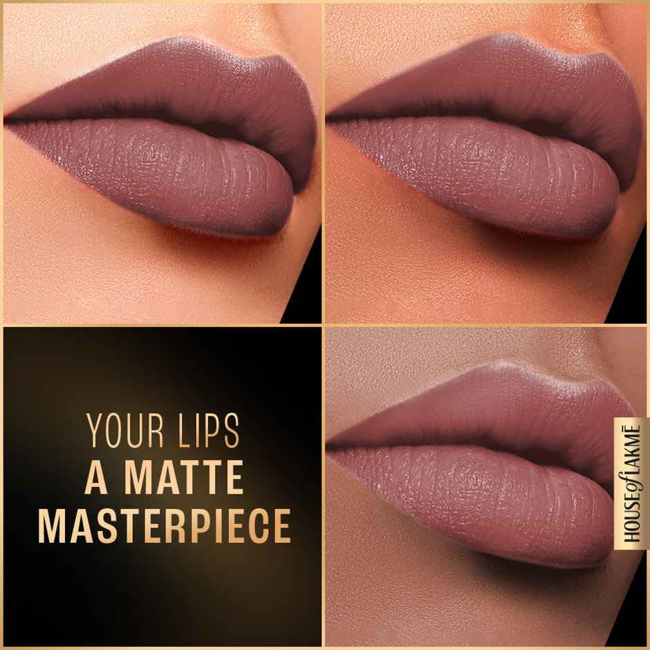 Lakme Forever Matte Liquid Lip, 16hr Lipstick, Lightweight & transferproof | Brown Sheer
