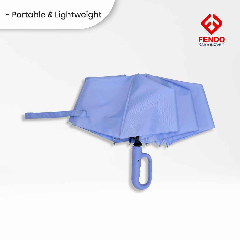 Fendo Clutch 20 Inch 3 Fold Umbrella | Blue