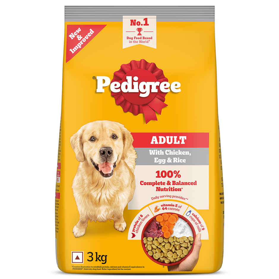 Pedigree Adult Chicken, Egg & Rice Dry Dog Food