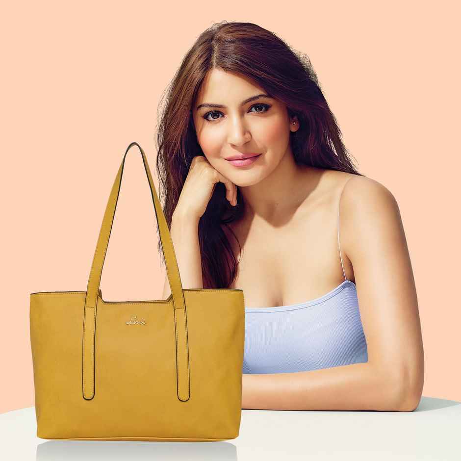 Lavie Women's Synthetic Leather Tote Bag | Medium | Ochre