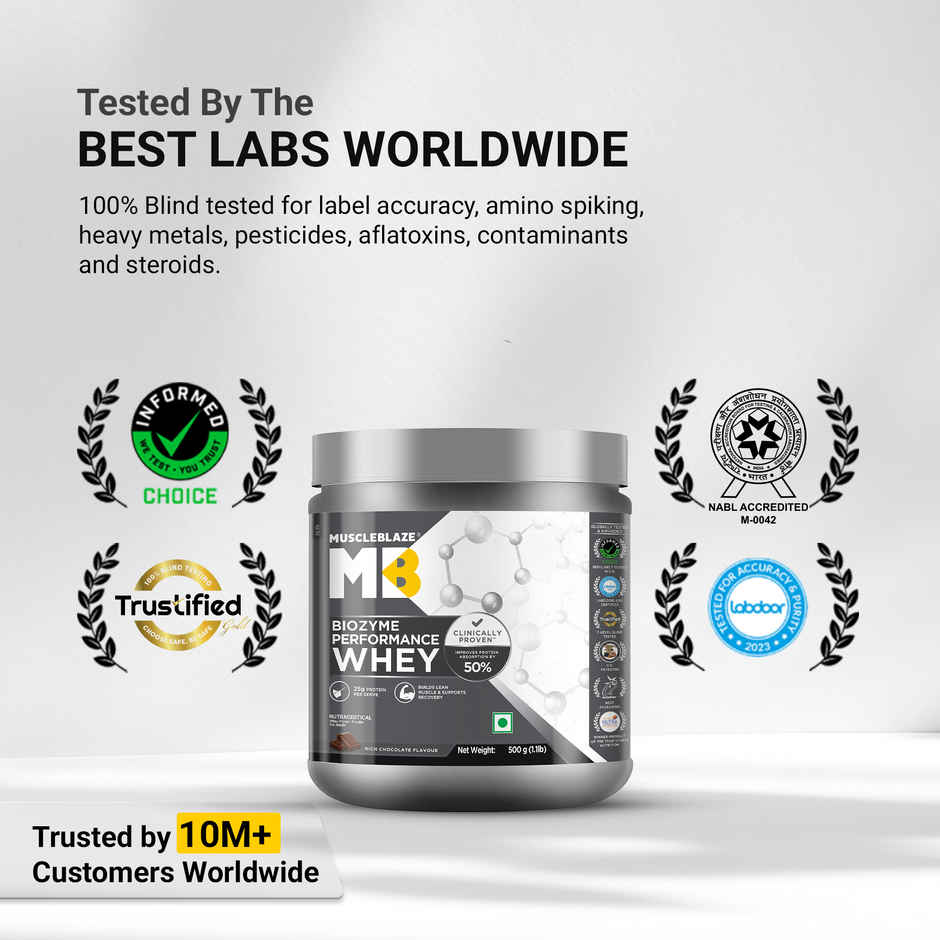 Muscleblaze Biozyme Performance Whey Protein Powder, (Rich Chocolate)
