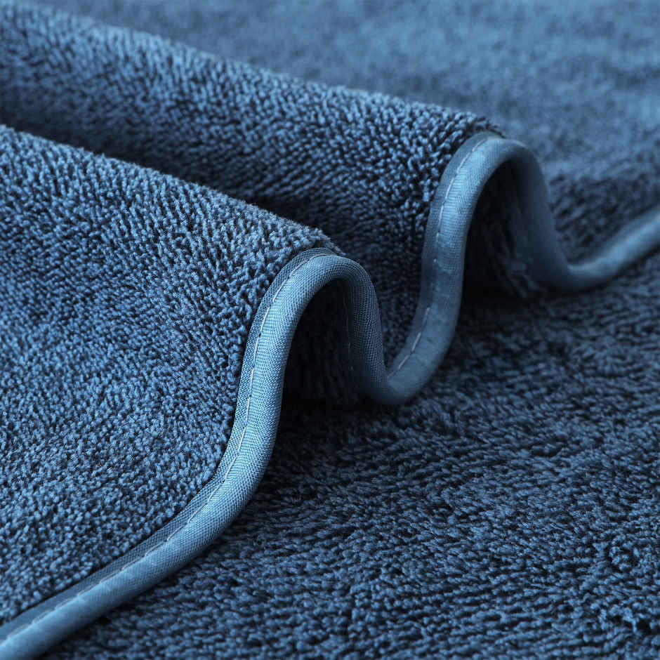 Story@Home Microfiber Towels | Solid Bath Towel | 400 GSM | XL | Blue