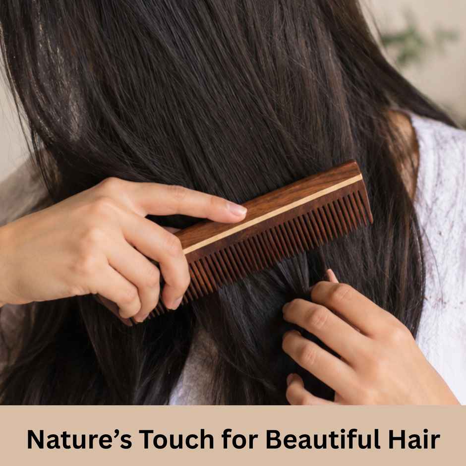 Midazzle Natural Handcrafted Sheesham Rosewood Hair Comb | MIRC2001