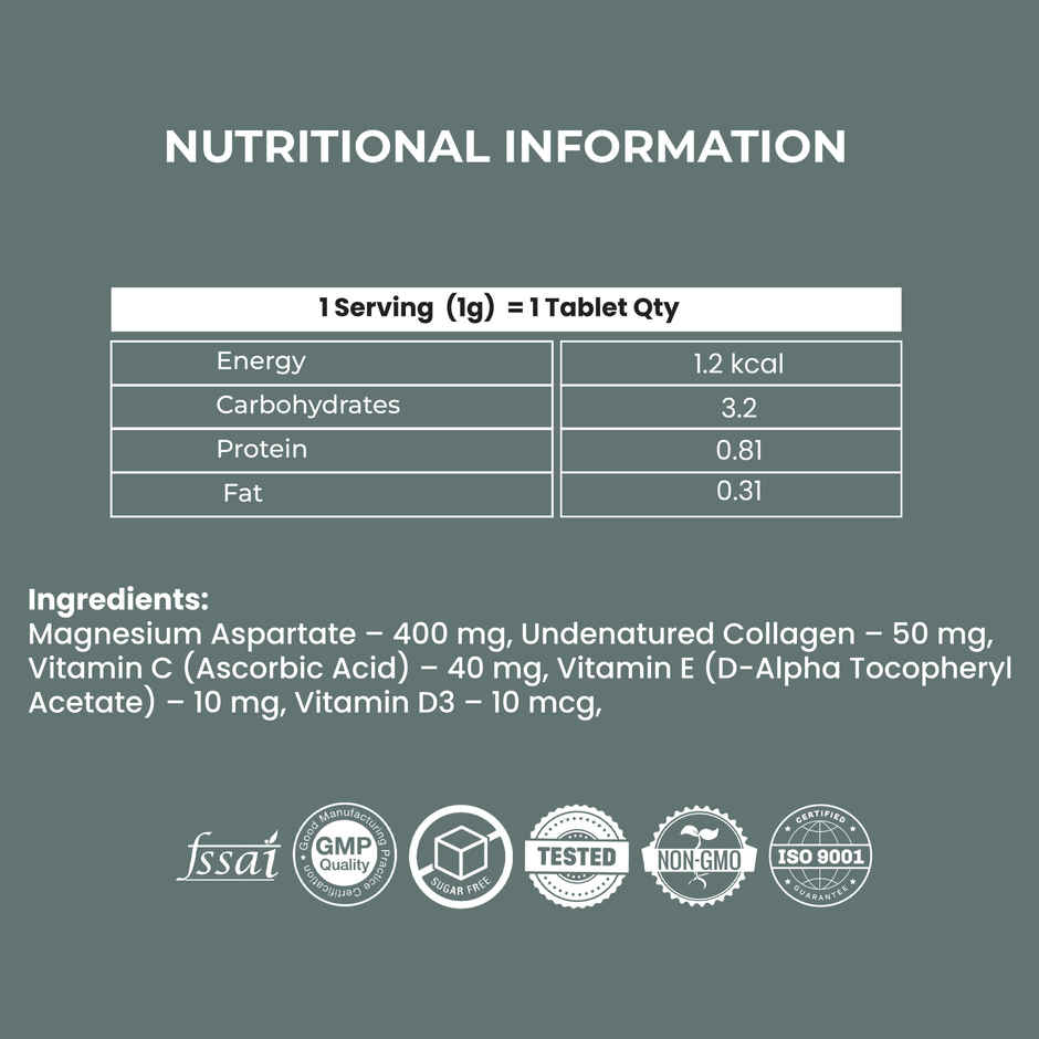 OYB Bone & Joint Support for Strong Bones, Flexible Joints & Easy Mobility | 30 Tablets