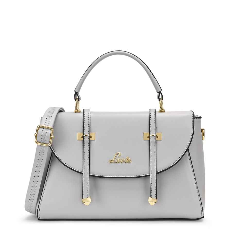 Lavie Women's Beech Flap Satchel Handbag | Ladies Purse | Shoulder Bag | Large | Light Grey