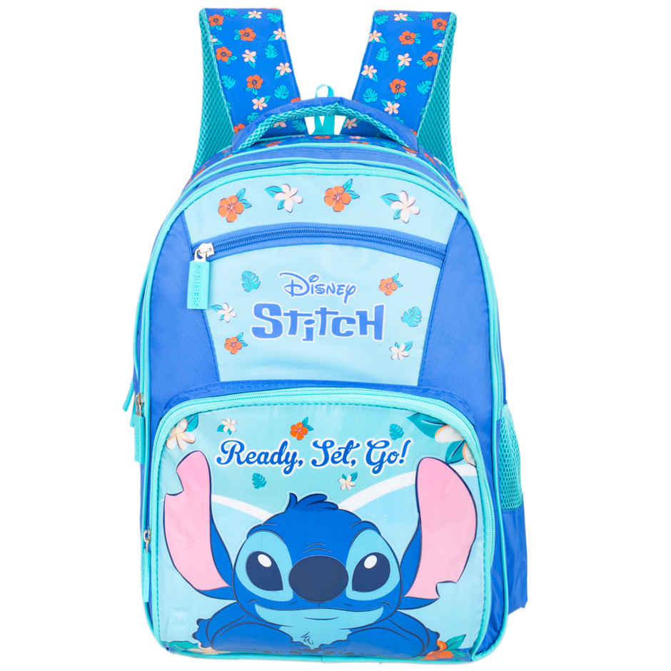 Striders Stitch Backpack 14 Inch School Bag with Multiple Compartments, Boys & Girls