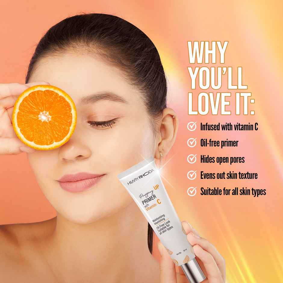 Hilary Rhoda Prepping UP PRIMER with Vitamin C | Pore Minimizer & Blur Primer | Oil Control