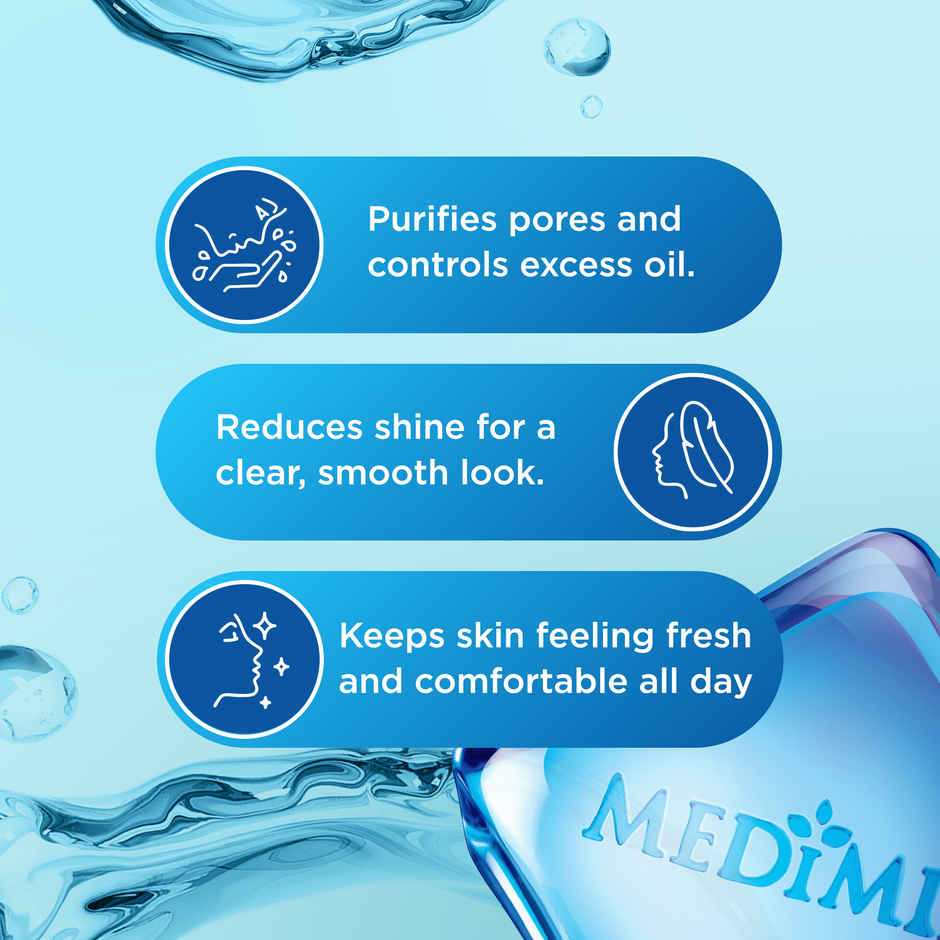 Medimix Clear Glycerine Oil Balance Soap for Oily Skin with Eucalyptus & Mint