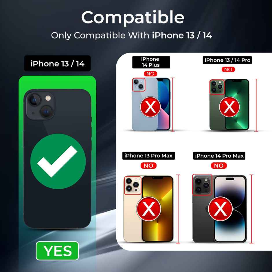 Artistque Case for Iphone 13 | Iphone 14 Back Cover - Transparent Clear Magsafe