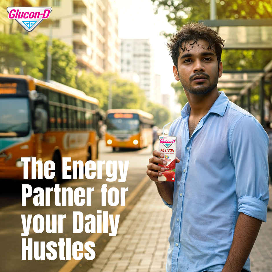 Glucon-D Activon Electrolyte Energy Drink | Apple Flavour