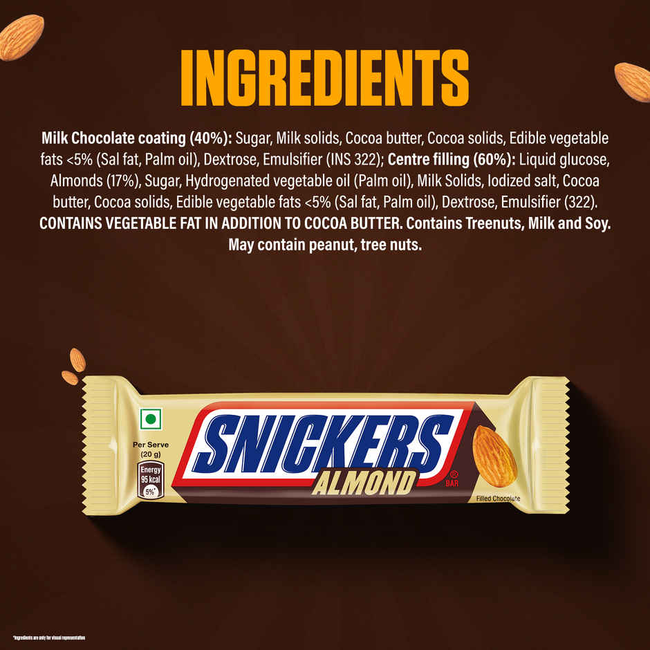 Snickers Almond Flavoured Chocolate Bar