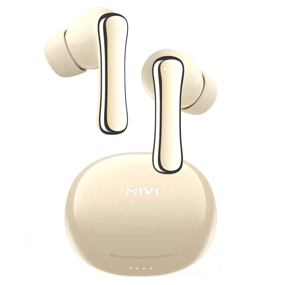 Mivi Duopods T80 Tws,Rich Bass,50H Playtime,Ai Enc,Low Latency,13Mm,5.3 Bt Bluetooth -Ivory